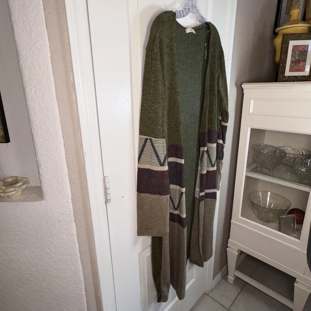 A.Again Women's‎ 3XL Duster Cardigan NWOT Warm Earth Tones Cozy